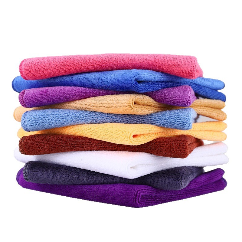 Microfibra pequeña toalla toallas cuadradas toallas para limpiar las manos sudor toallas cuadradas absorbentes de agua toallas blancas para niños regales pañuelos