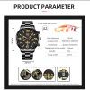 Fashionable men's watch stainless steel, calendar, quartz watches, city style