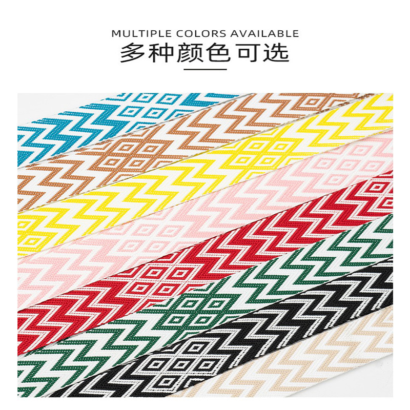 Amazon 3.8 poliéster jacquard en color W diamante red en color étnico correas bolso femenino correas jacquard para computadora
