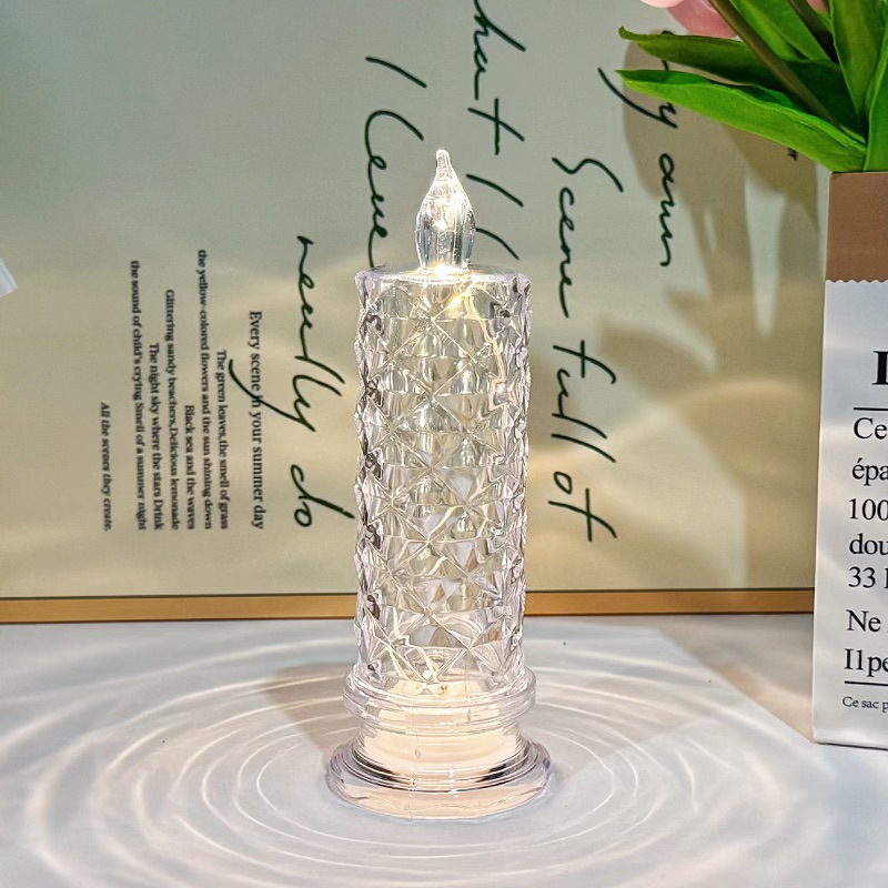 Simulación de lámpara de vela LED luz de noche habitación decoración de cabecera lámpara de atmósfera adornos de fotos props regalo de cumpleaños