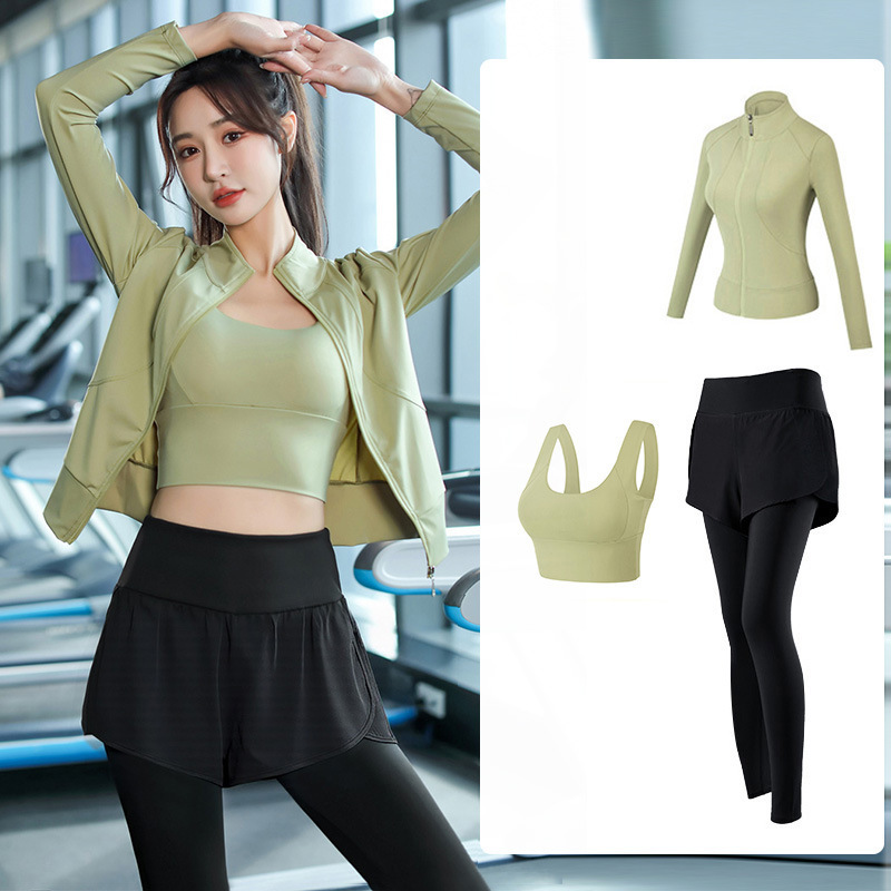 2026 New Women's Sports Outfit Running Yoga Wear Plus Size Casual Quick-Dry Top Summer Three-Piece Set 2026 New Women's Sports Outfit Running Yoga Wear Plus Size Casual Quick-Dry Top Summer Three-Piece Set