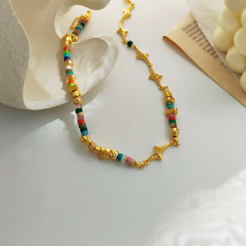 Retro Star Copper Plating Necklace 1 Piece