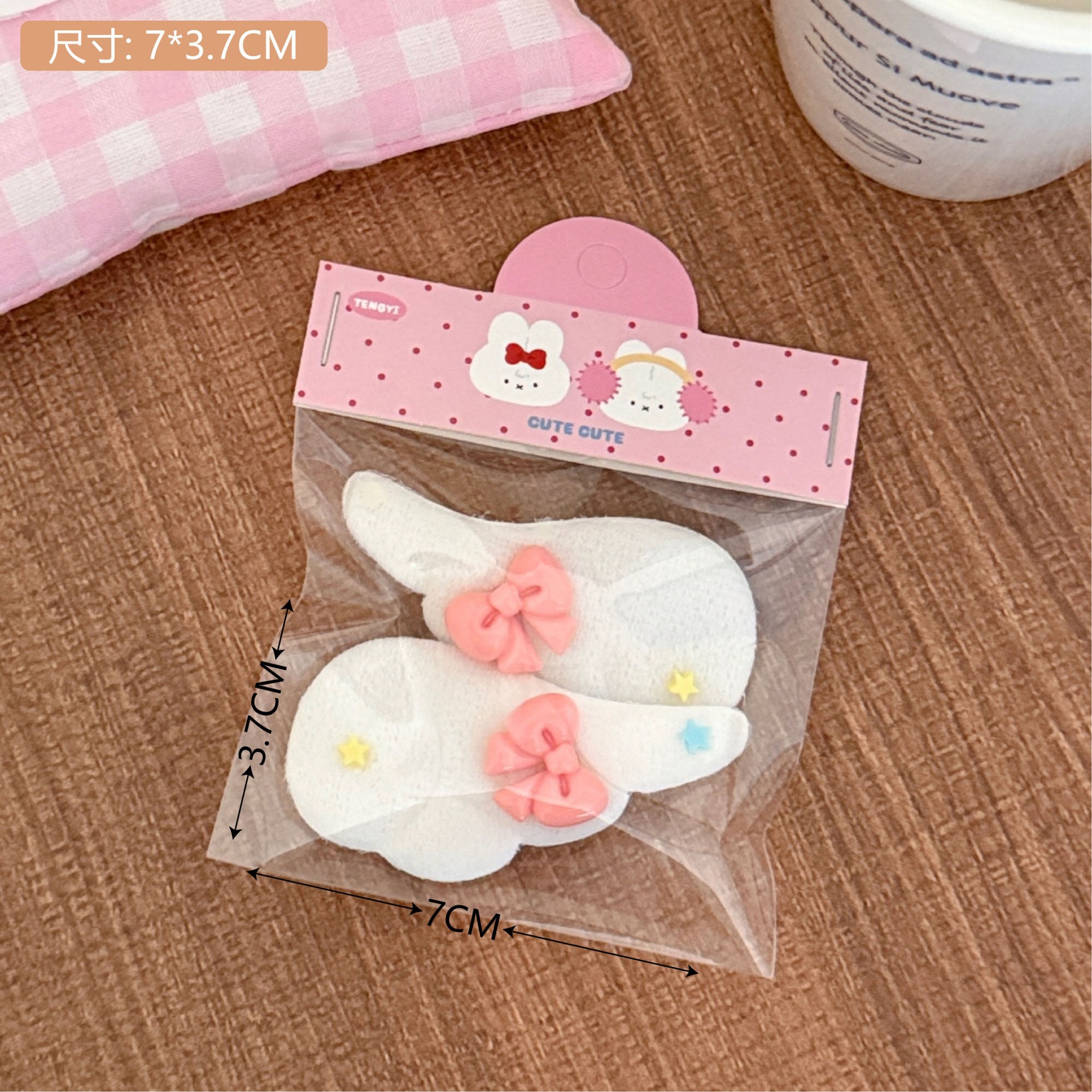 Nuevo lindo cartón de dibujos animados peluche oso clip lateral de la niña clip de cabello BB gran clip de cabello de cabello de maquillaje al por mayor