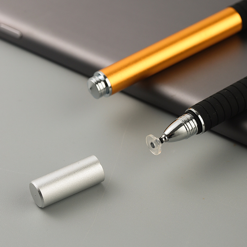 跨境手機手寫筆觸屏筆平板用電容筆繪畫筆觸摸筆金屬圓盤筆批發