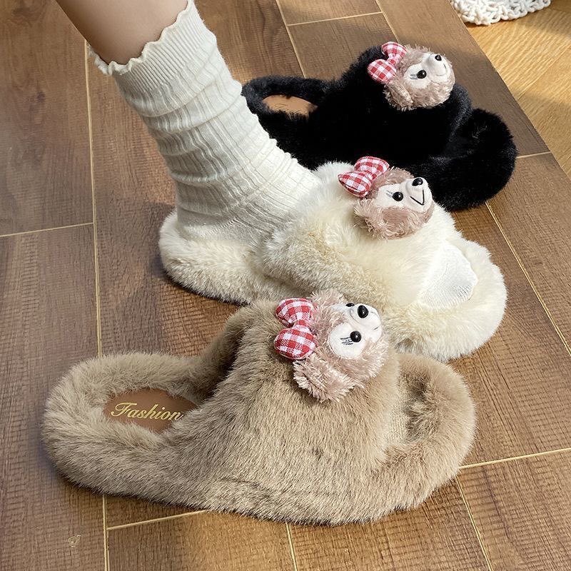 New Autumn and Winter 2025 Indoor Cute Cartoon Slippers Autumn and Winter Home Non-Slip Comfortable Furry Slippers New Autumn and Winter 2025 Indoor Cute Cartoon Slippers Autumn and Winter Home Non-Slip Comfortable Furry Slippers