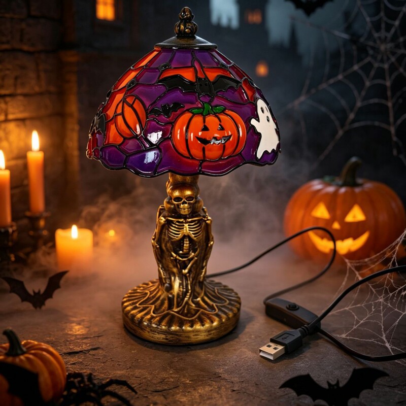 Popular Halloween European-Style Wall Lamp, Pastoral Style, Exquisite Tiffany Wall Lamp for Home Corridor, Entrance, and Hallway Ambiance