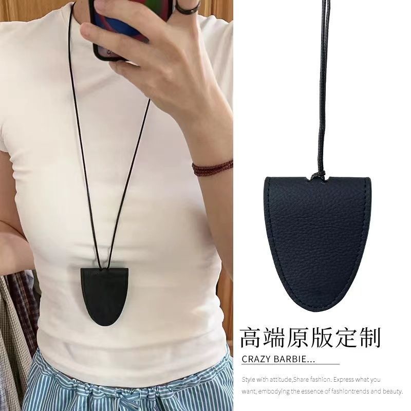 안경 가방 목걸이 [블랙 + 블랙] 가죽이 더 저렴한 투피스 - 터프 리치 - 스탠다드