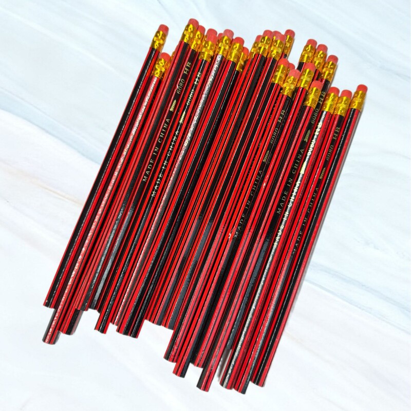 Hexagonal Pole Strip Small Leather Pencil Painting Sketch Pencil Primary School Student Learning Stationery Eraser Pencil Wholesale