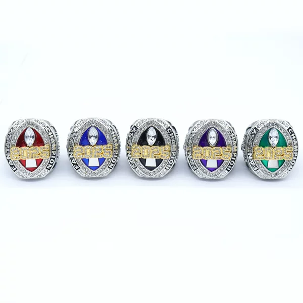2025 2026 Fantasy Football Championship Ring Two-Tone Zinc Alloy Colorful Amazon Bestseller