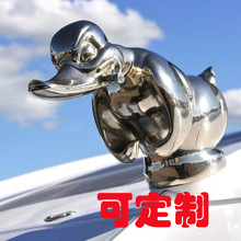 跨境树脂工艺摆件汽车装饰强壮的鸭子电镀奇趣摆件花园庭院装饰