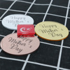 Happy Mother's Day Mother's Day Happy Paper Cup Cake Mirror Mirror Acrylic Sculpture Decoration Round