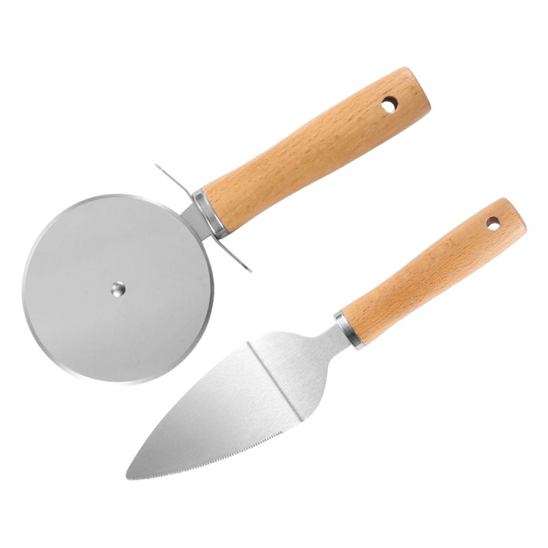 Stainless steel pizza cutter shovel pizza hob kitchen single wheel cake dispenser baking tools pizza cutter wholesale and retail
