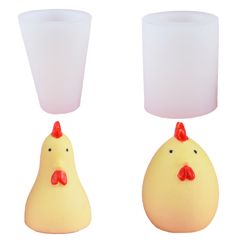 Transfronterizo 3d grasa pollo fino aromaterapia vela molde ins decoración pastel hornear molde de silicona transfronterizo nuevo producto en stock