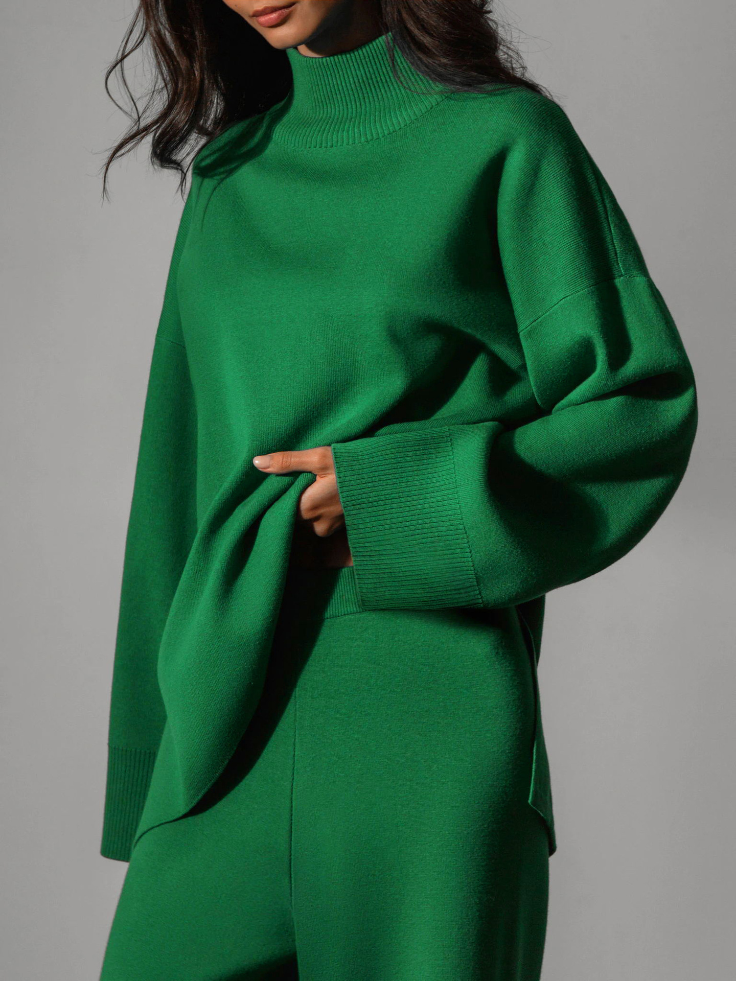 840g Weight Long Sleeve Sleeve Length Pullovers Placket Type Regular Sleeve Sleeve Type Cotton Fabric Type Regular Top Length Sweater Tops Type Daily Occasion Turtleneck Neckline Loose Version Solid Color Pattern Winter Season Women'S Gender Rib-Knit Design Fashion Style Women'S Sweater Long Sleeve Sweaters & Cardigans Rib-Knit Fashion Solid Color 19