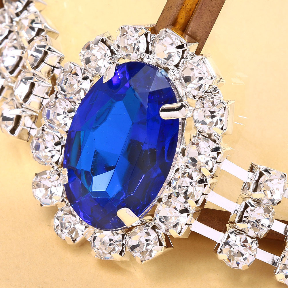 Nuevo conjunto de joyería oval transfronterizo exagerado collar multicapa simple pendientes joyería conjunto de joyería para mujeres