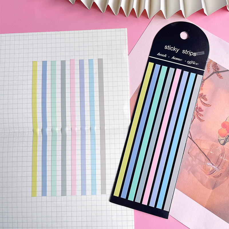 Colorido y estrecho índice de etiqueta de punta de estudiante etiqueta transparente etiqueta multicolor fluorescente