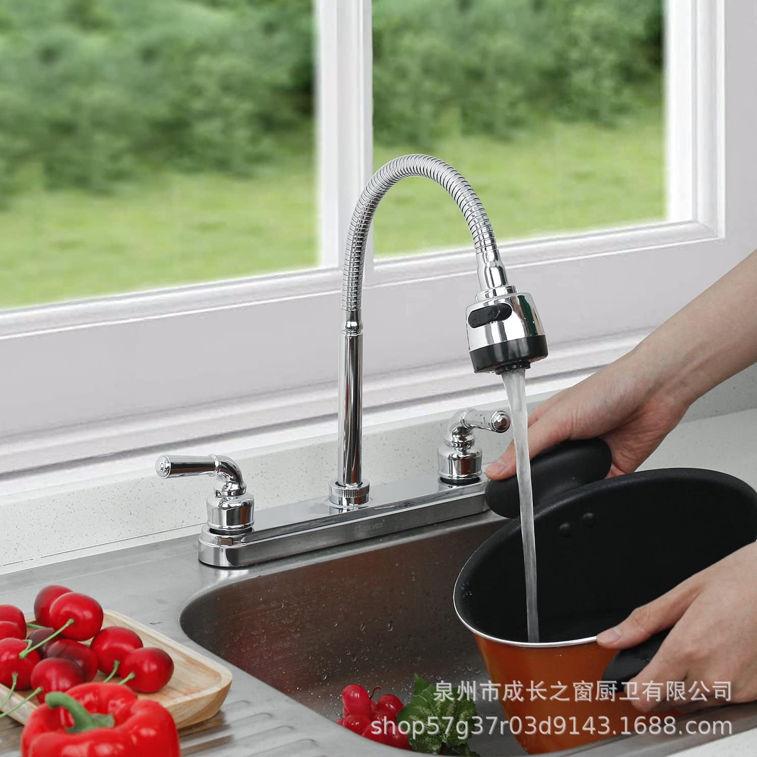 Grifo Mezclador para Cocina Plástico Agua Fría y Caliente Antisalpicaduras para Cocina