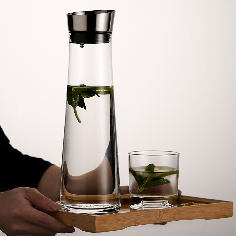 Hervidor frío resistente a altas temperaturas de vidrio para amarrar hervidor de agua frío de gran capacidad grueso a prueba de explosiones