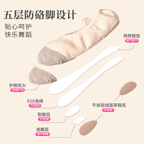 Dance shoes, soft sole dance shoes, women's practice shoes, no laces, cat claw shoes, dance shoes, children's square dance shoes wholesale