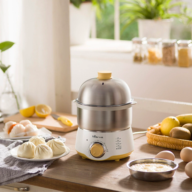 Little Bear Egg Boiler Double-layer Mini Smart Timed 304 Stainless Steel Egg Steamer Home Breakfast Artifact Steamed Noodles