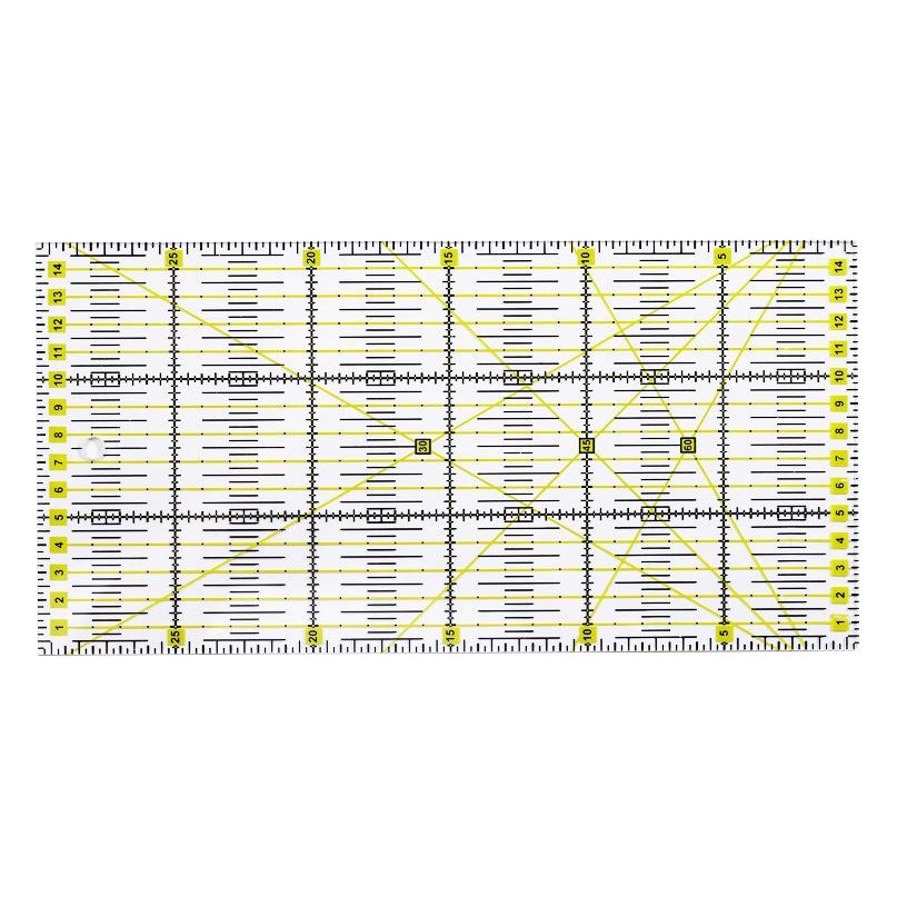 Regla de remiendo regla de corte 30cm * 15cm de espesor 3mm herramienta de patchwork de dos colores regla rectangular grande herramienta de bricolaje