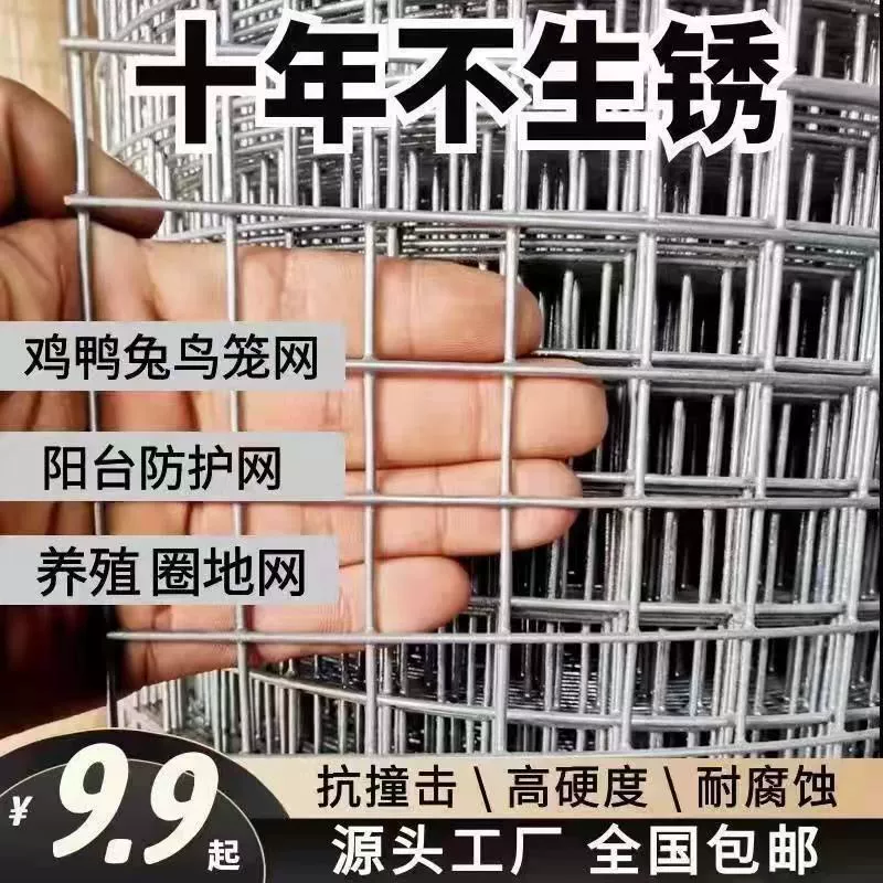 Galvanized iron wire protective fence net for raising chickens and ducks dedicated fencing net chicken enclosure inside and outside wall plastering welded wire mesh