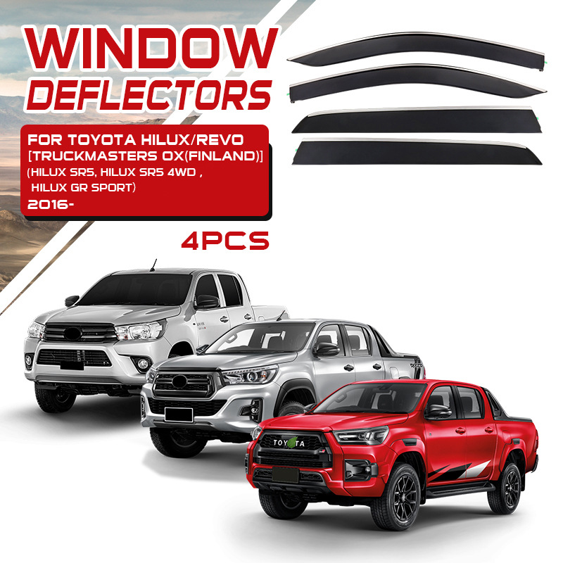 Protector de Lluvia Tianxirui para Toyota Hilux Revo, Protector de Ventana para Auto, Modificación de Cejas para Ventana, Accesorios para Auto