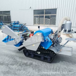 收割脱粒1100型乘坐式装袋式水稻家用小麦小型收割机油菜脱粒机