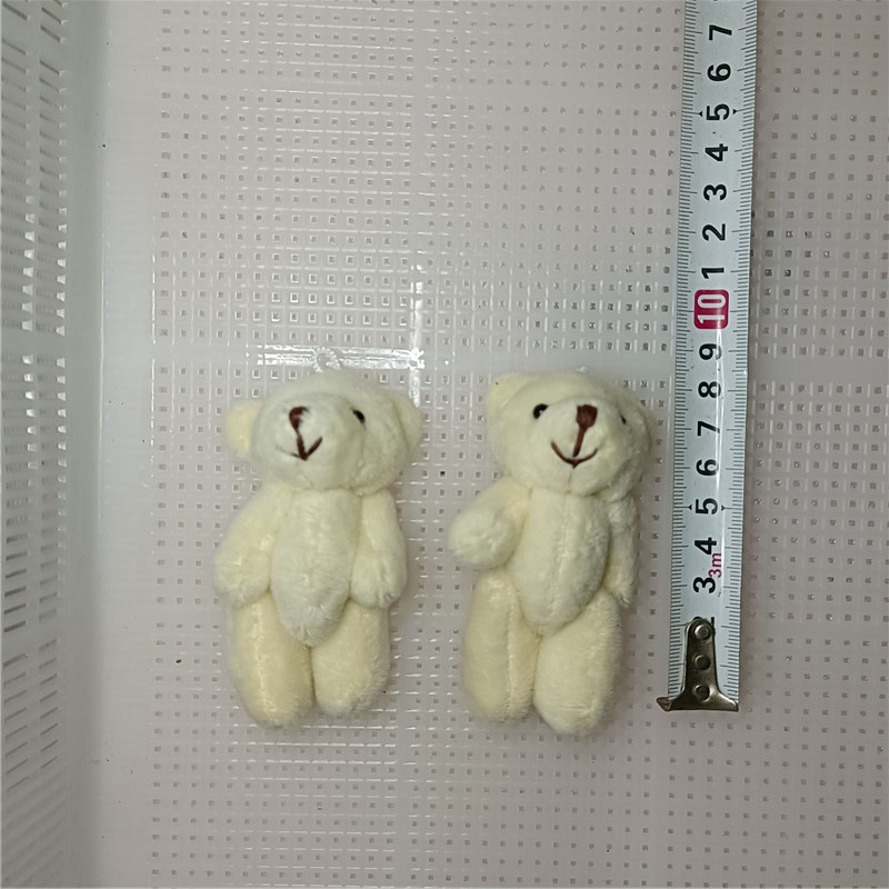 Oso de pelo largo beige de 9cm