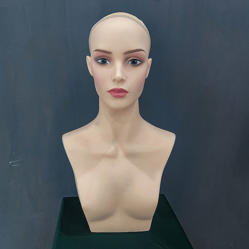 新商品欧米の白人の半身のかつらはモデルの肩の道具のモデルの頭を展示します。|undefined