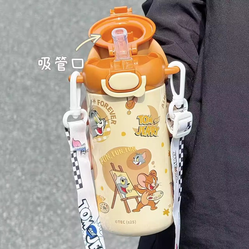 猫和老鼠联名保温杯女生2025新款高颜值吸管杯子礼物可爱水杯便携|undefined