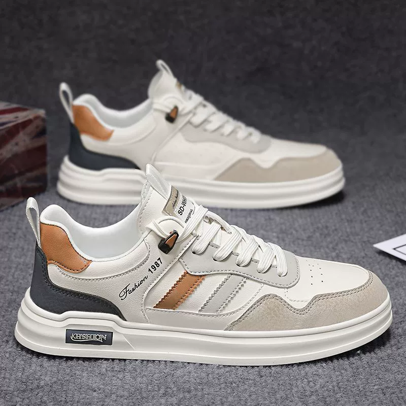Universal footwear, light panel for leisure, work sneakers, sports white shoes, soft sole