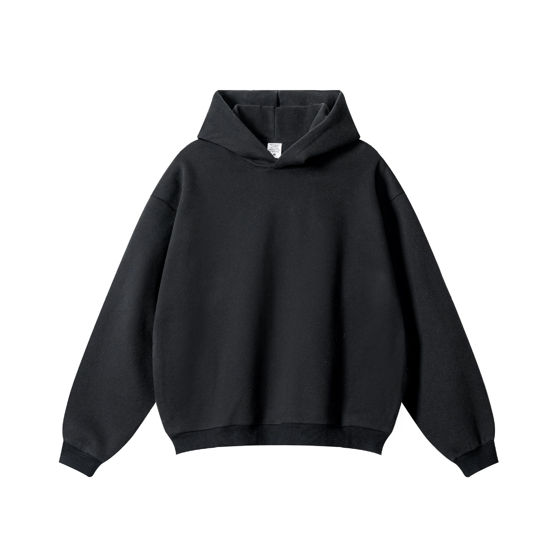 Herrenbekleidung High Street Trend Casual Basic Style Einfarbig Plus Samt Locker gestrickte Sportmütze Pullover Hoodies_voghion.com