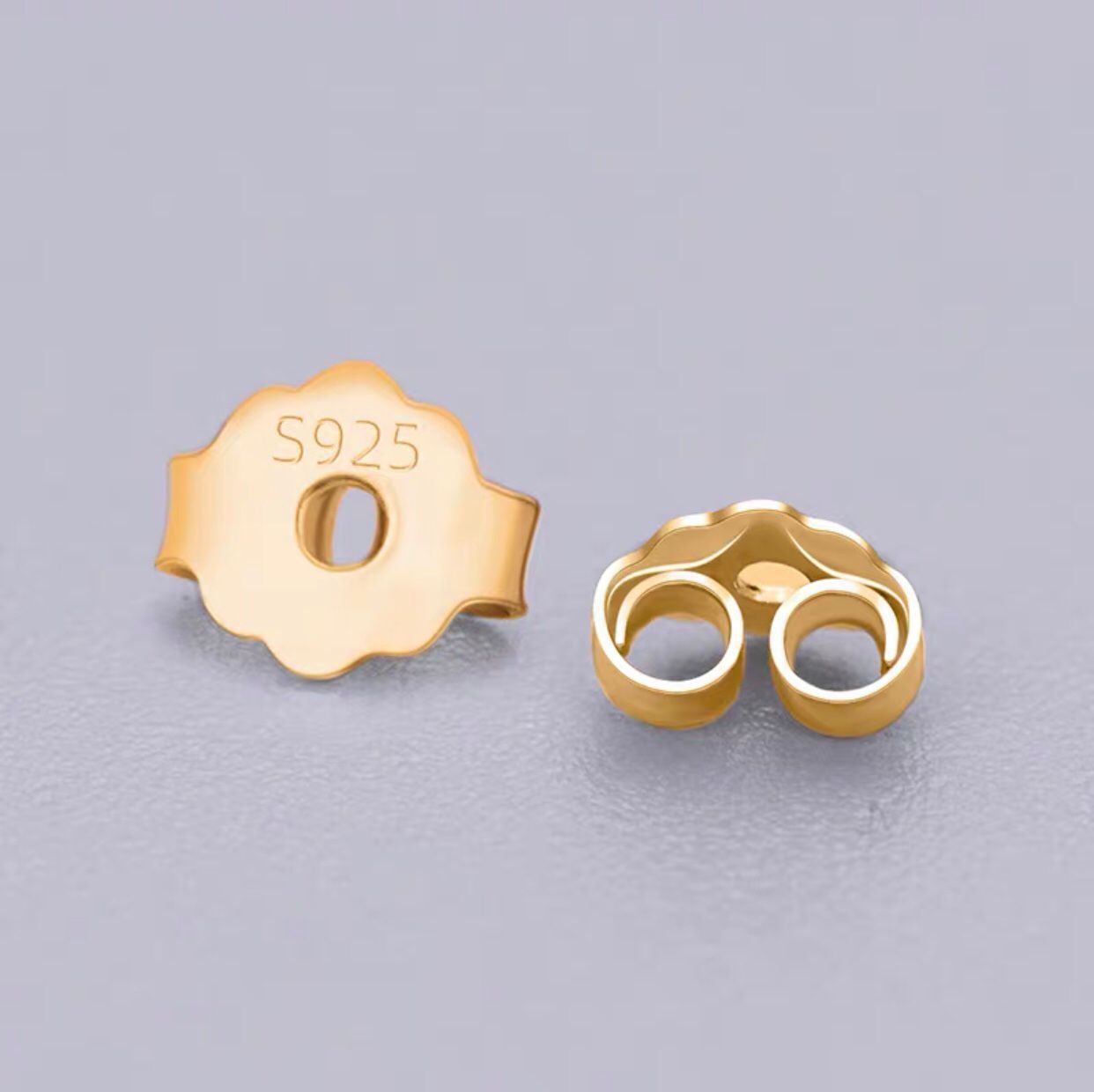 Ear Nuts Classification 1 Pair 925 Sterling Silver Geometric Ear Clip Ear Nuts