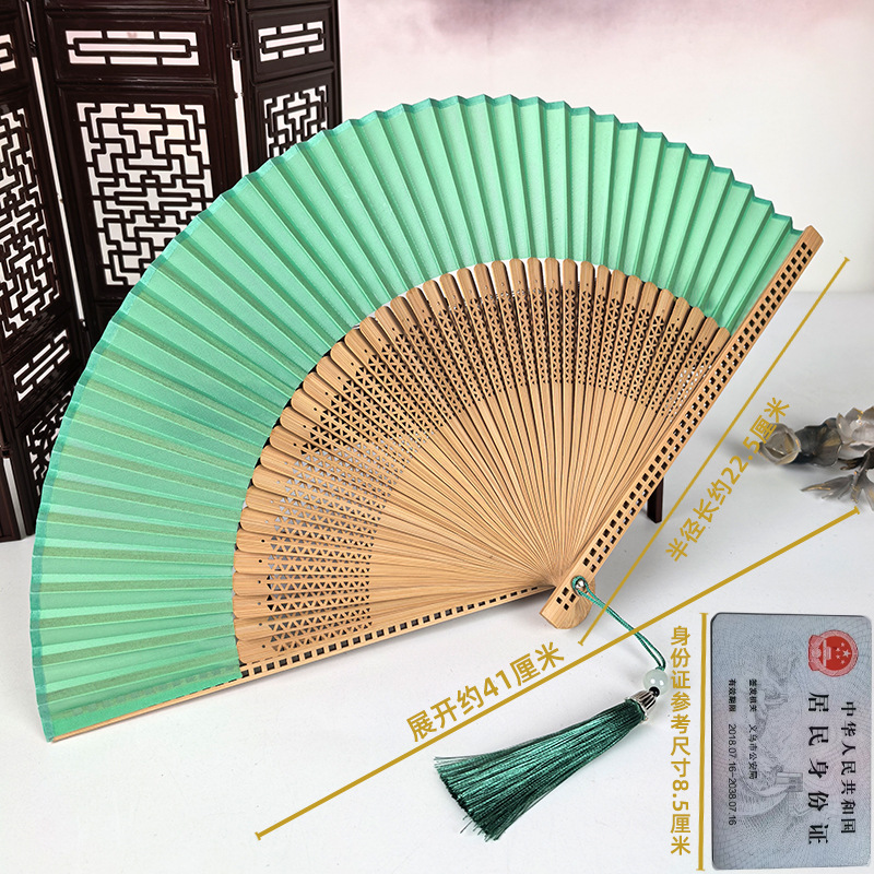 Ventilador antiguo ventilador plegable de verano chino chino cheongsam ventilador plegable de bambú artesanía ventilador pequeño ventilador de baile ventilador image 17