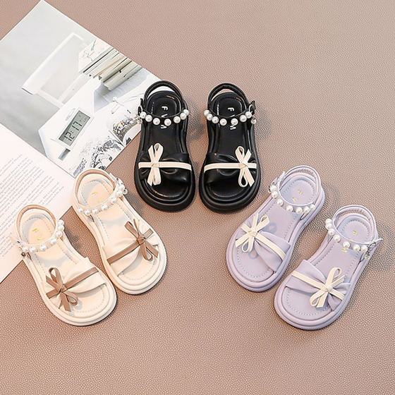 Girls' Shoes Children's Princess Sandals 2024 New Summer Baby Soft-soled Western-style Beach Big Children's Sandals