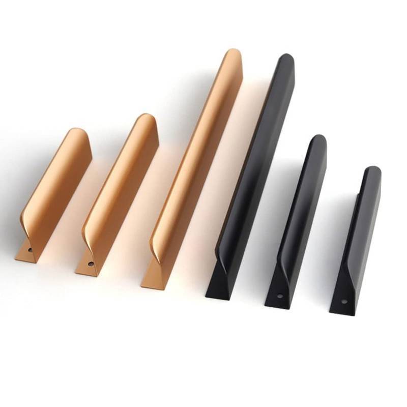 铝合金弧形拉手 橱柜抽屉门隐形长条衣柜封边厨房橱柜衣柜抽屉柜