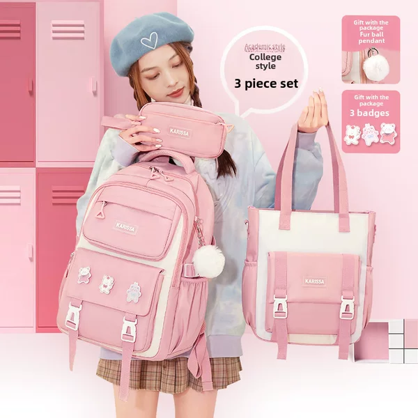 Cross-border Explosions Primary School Children's Schoolbag Girls' Backpack Water-repellent Backpack Oxford Cloth Girls' Backpack