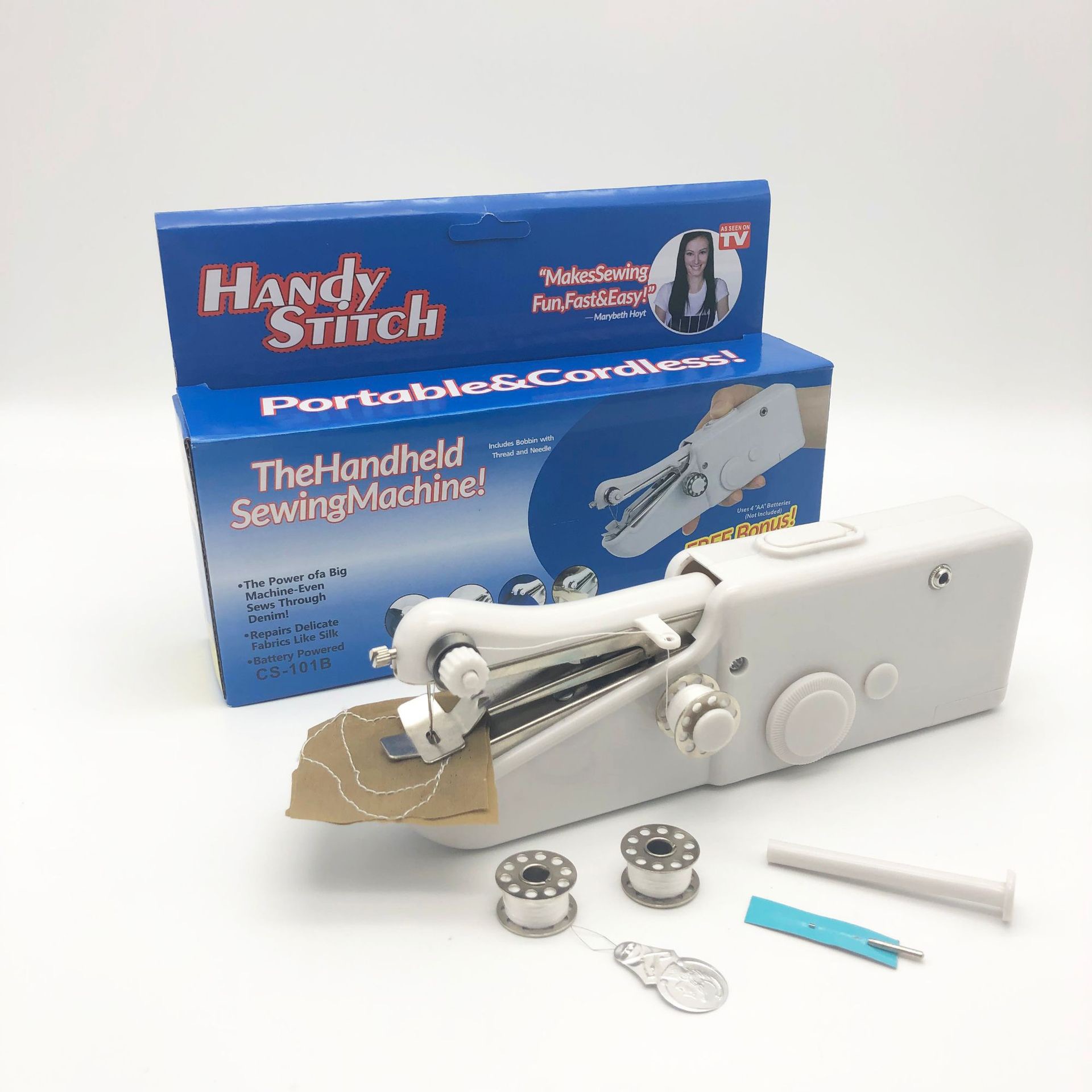 索泽CS-101B手持便携式电动迷你缝纫机 家用handy stitch封口缝纫