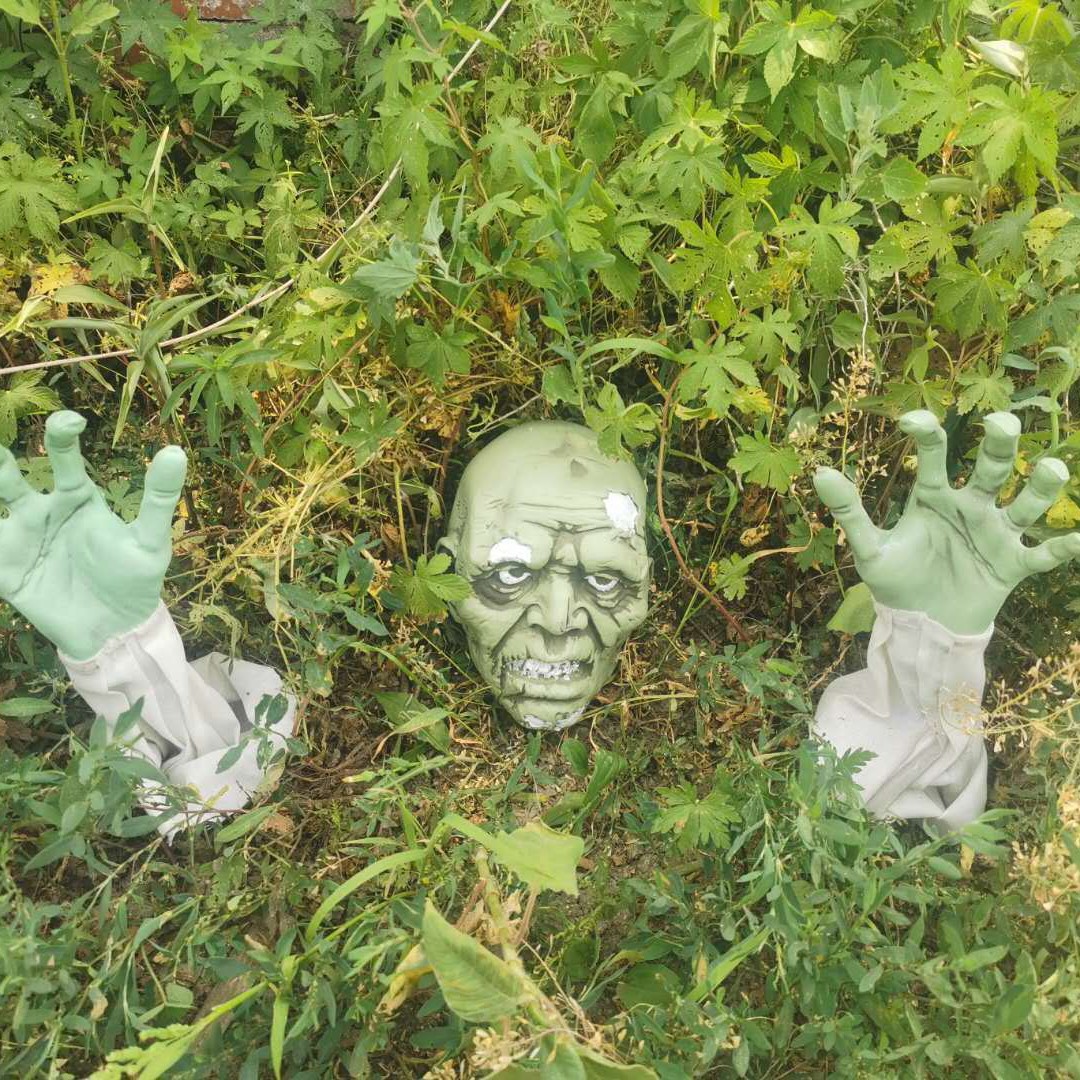 Fabricantes de Halloween guantes de cráneo adornos accesorios de inserción de bares de casas embrujadas decoración de esqueleto