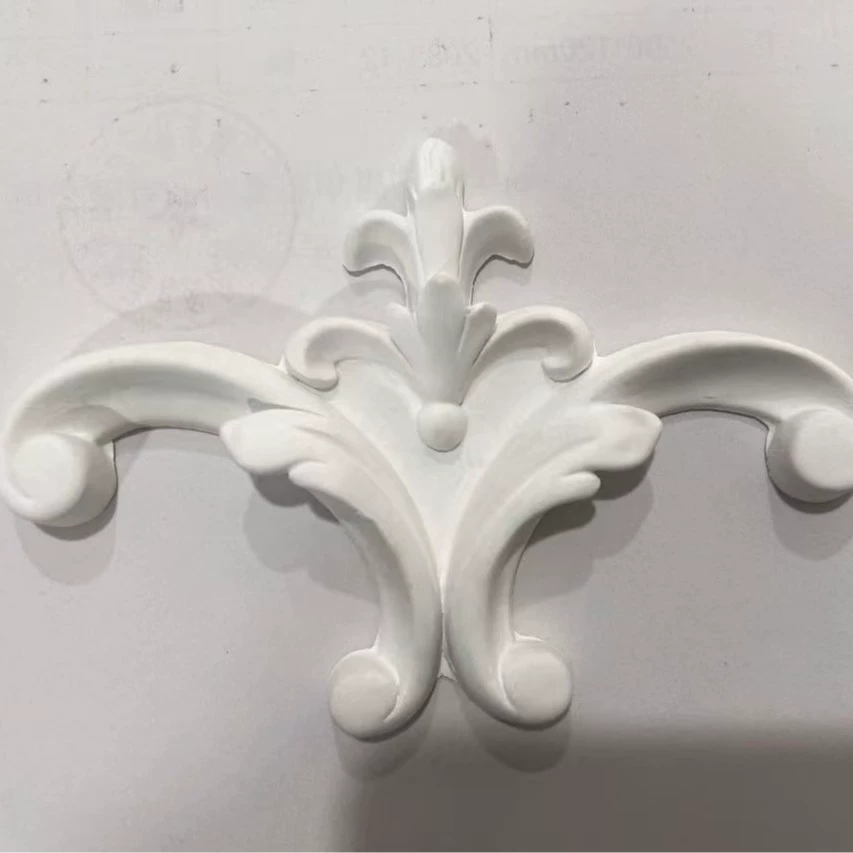 French-Style Gypsum Molding Corner Flower, Decorative Wall Frame Elements, Various Sizes