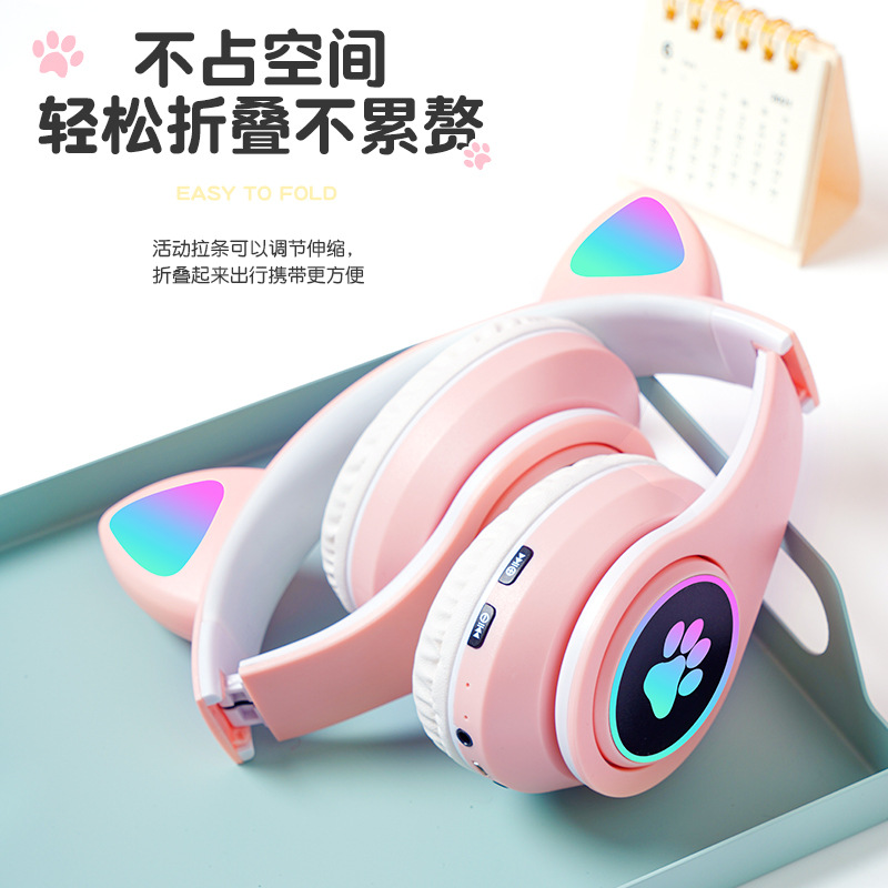 Cross-border new 39B luminous cat ear he...