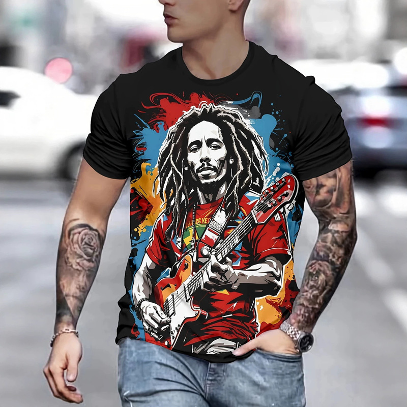 American Hip-Hop Trendy T-Shirt for Men, 3D Digital Print, Short-Sleeved, Loose Fit, Plus Size, Extra Large, Summer Clothing American Hip-Hop Trendy T-Shirt for Men, 3D Digital Print, Short-Sleeved, Loose Fit, Plus Size, Extra Large, Summer Clothing