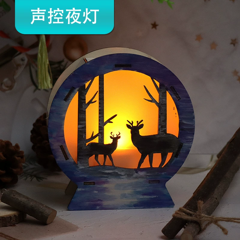 Голосовой ночной свет ручной работы интеллектуальная технология малого производства для детей DIY экспериментальные материалы