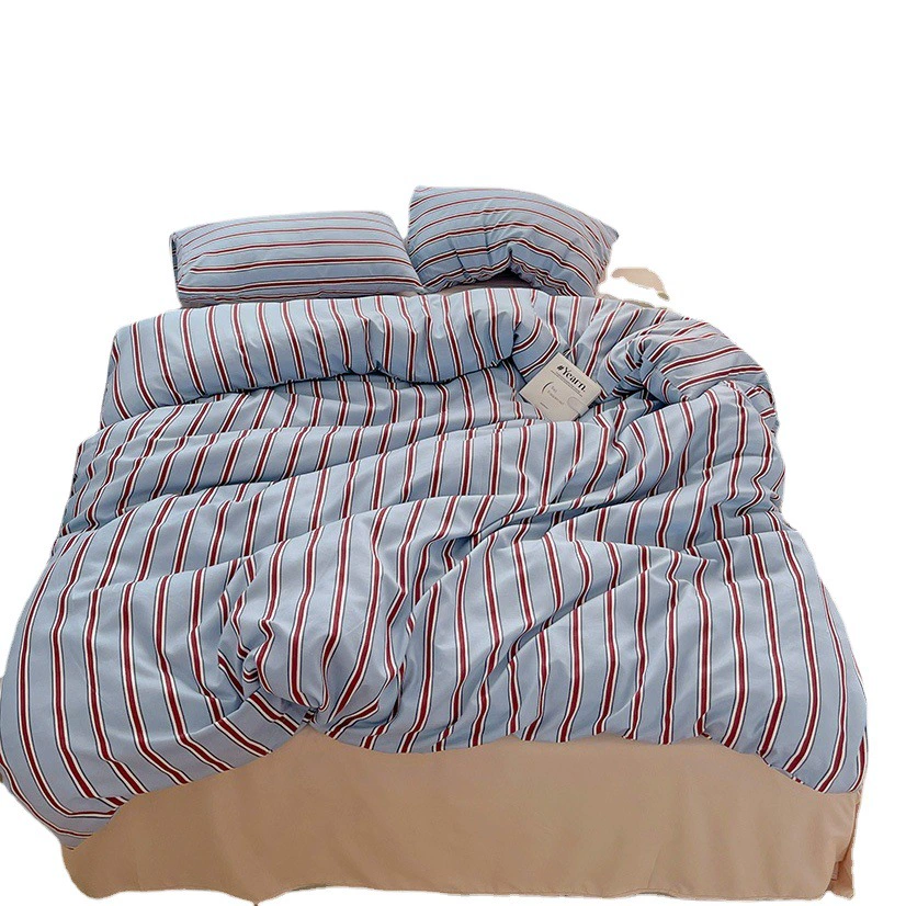 Корейский стиль ins Blogger Современные Простые красные и синие полосатые листы Хачи 1,5 метра 1,8 м пододеяльник три или четыре штуки