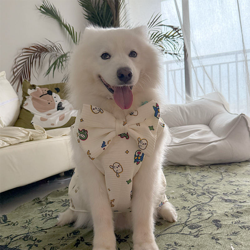 2025 Spring and Summer New Pet Dog Clothes for Large, Medium and Small Dogs Samoyed Labrador Shooting Skirt