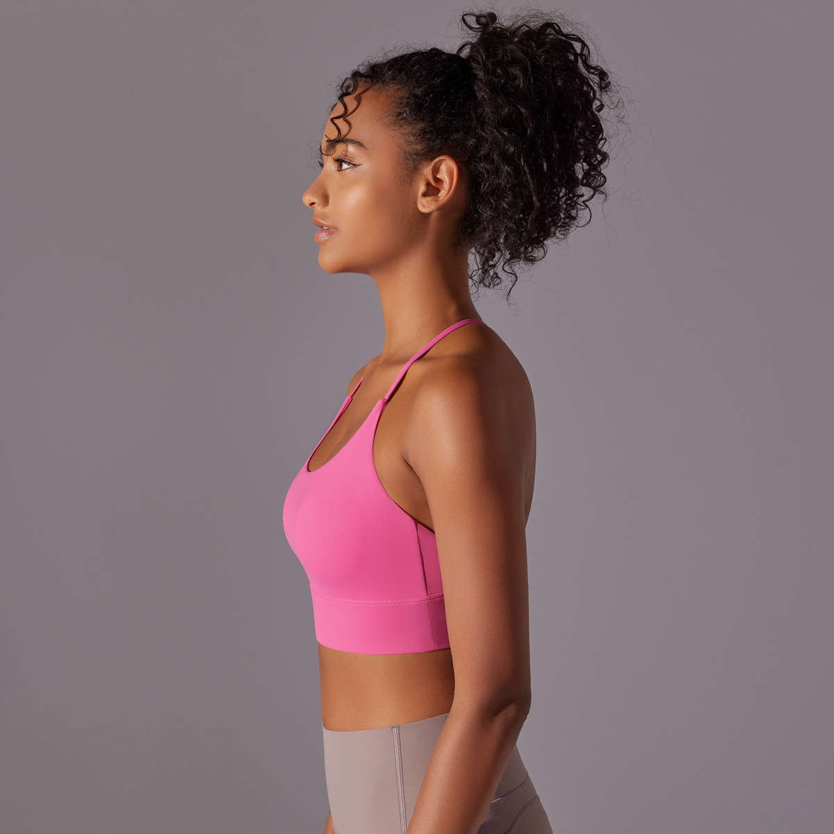 140g Weight Sleeveless Sleeve Length Nylon Fabric Type Short Top Length Halter Crisscross Tank Tops Type Fitness, Yoga, Sports Occasion Halter Neck Neckline Solid Color Pattern Sports Style Sports Solid Color Nylon Halter Neck Active Tops Halter Crisscross Tank 16