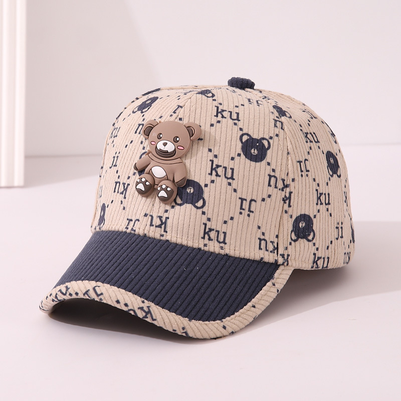 Sombreros para niños otoño sombreros de béisbol para niños gorras de lengua de pato lindas felpa para hombres bebés calientes otoño invierno