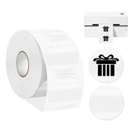Диаметр 5CM круглый тепловой рваный водонепроницаемый прозрачный DIY печать этикетки наклейки на месте
