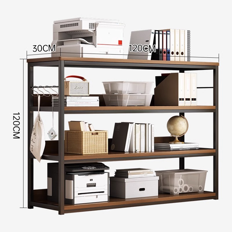 Estante de impresión estante de almacenamiento de hierro forjado estante de almacenamiento de piso multicapa estante de exhibición simple armario de oficina armario